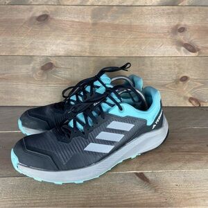 Adidas terrex trail rider Women size 10 shoes black blue athletic hiking sneaker
